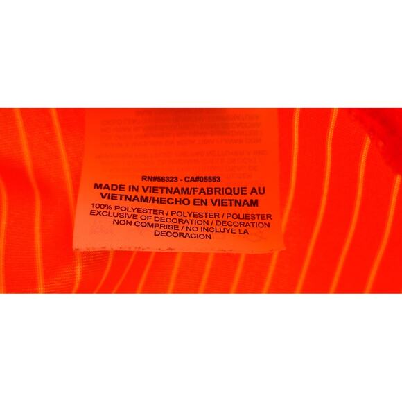 Nike Golf Men's Polo Shirt Tour Performance Orange White Stripes Size M Vacation - Picture 9 of 9